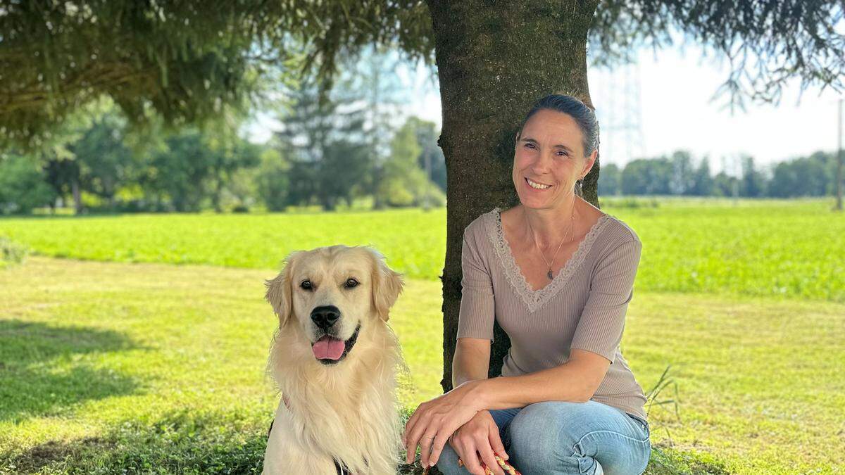 Petra Grünwald mit Hund Buddy