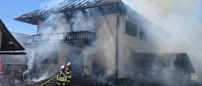 Im Mai führte ein Brand in Keutschach zu einem Großeinsatz
