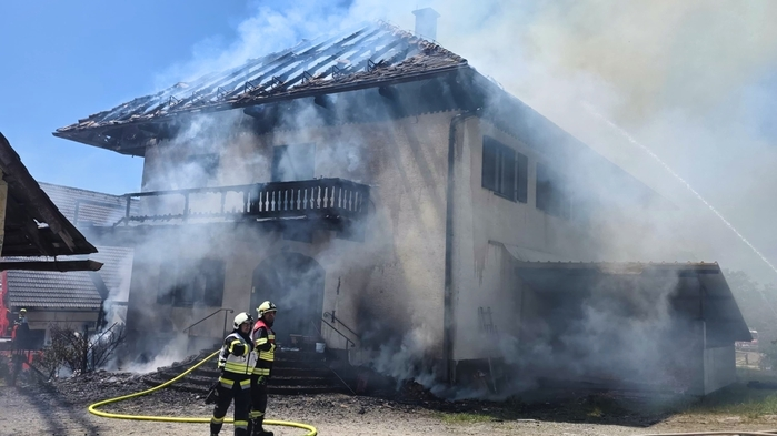 Im Mai führte ein Brand in Keutschach zu einem Großeinsatz