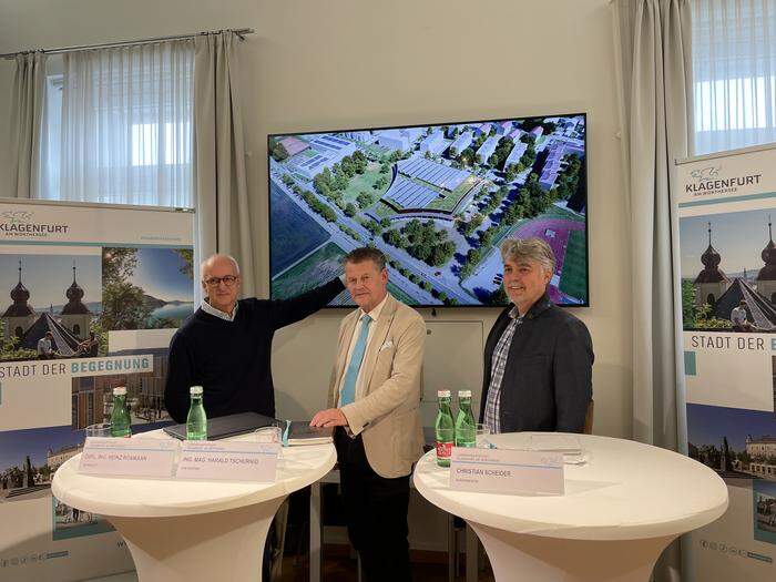 Roßmann, Scheider und Tschurnig (von links) bei der Pressekonferenz