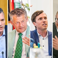 Von links: Gernot Darmann, Christian Scheider, Ronald Rabitsch und Julian Geier haben gute Chancen die Wahllisten ihrer Parteien anzuführen