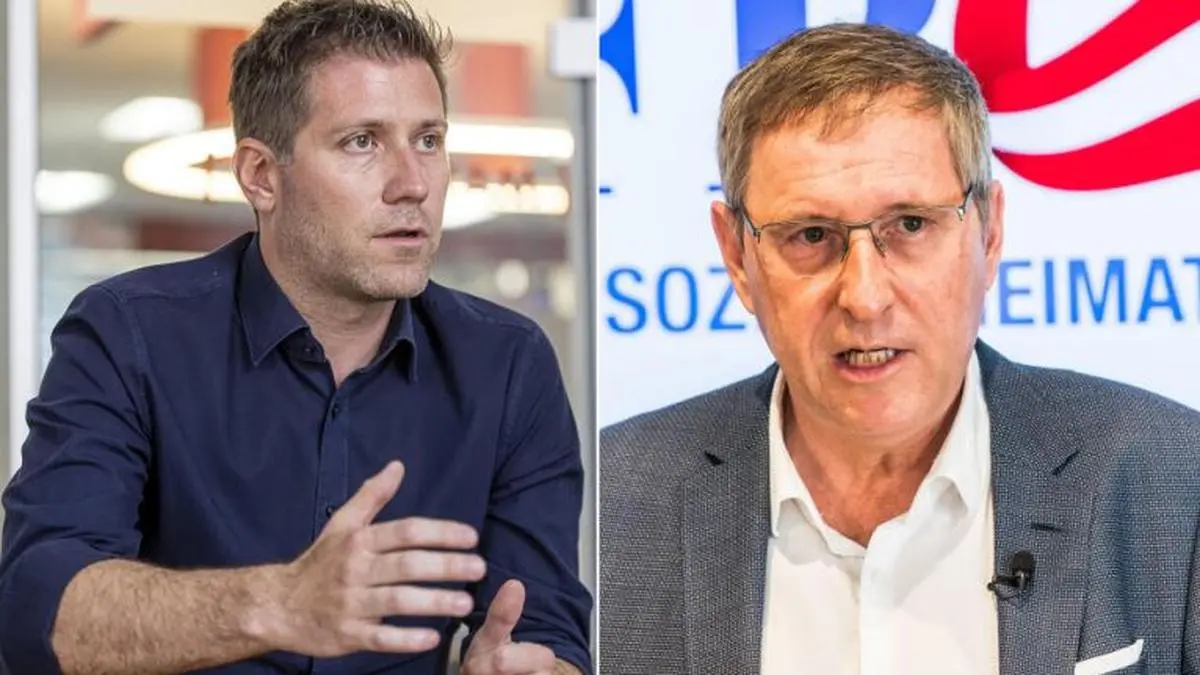 Liesnig (links) und Skorianz, der im Chat heftig attackiert wurde