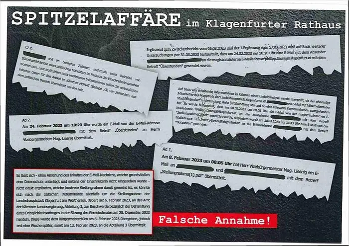 Liesnig legte am Freitag Teile aus dem Bericht der IT-Firma und der Sachverhaltsdarstellung der Stadt an die Staatsanwaltschaft vor