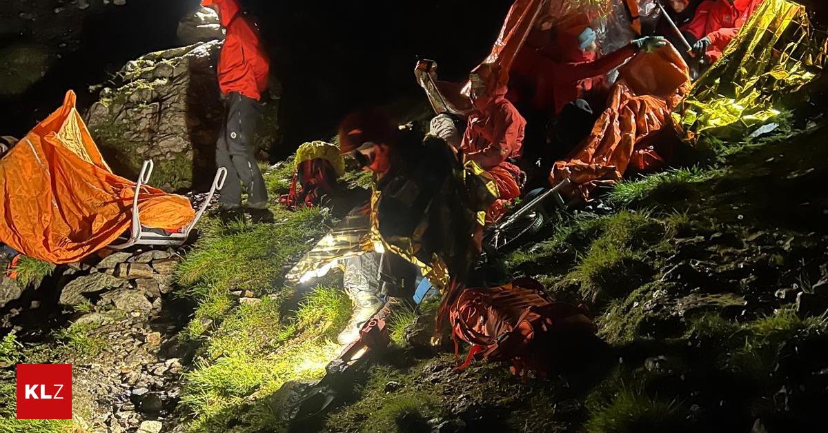 Mountain rescuers have to spend the night with seriously injured hiker ...
