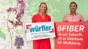 Bernadette<strong> </strong>Glomser (öGIG Unternehmenskommunikation) und Christian Trügler (öGIG Projektleiter Wolfsberg) 
