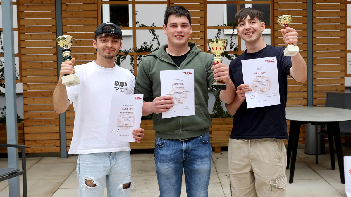 Die besten der Besten: Noah Alexander Lorbeg, Thomas Laubreiter und Mathias Bozic (von links)