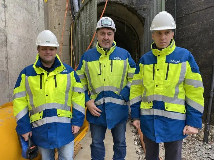 Mitarbeiter Speicher Freibach | Projektleiter Jörg Friedrich, Mitarbeiter Günther Ladinig, Bereichsleiter Erzeugung/Technische Services Christian Rupp (von links)