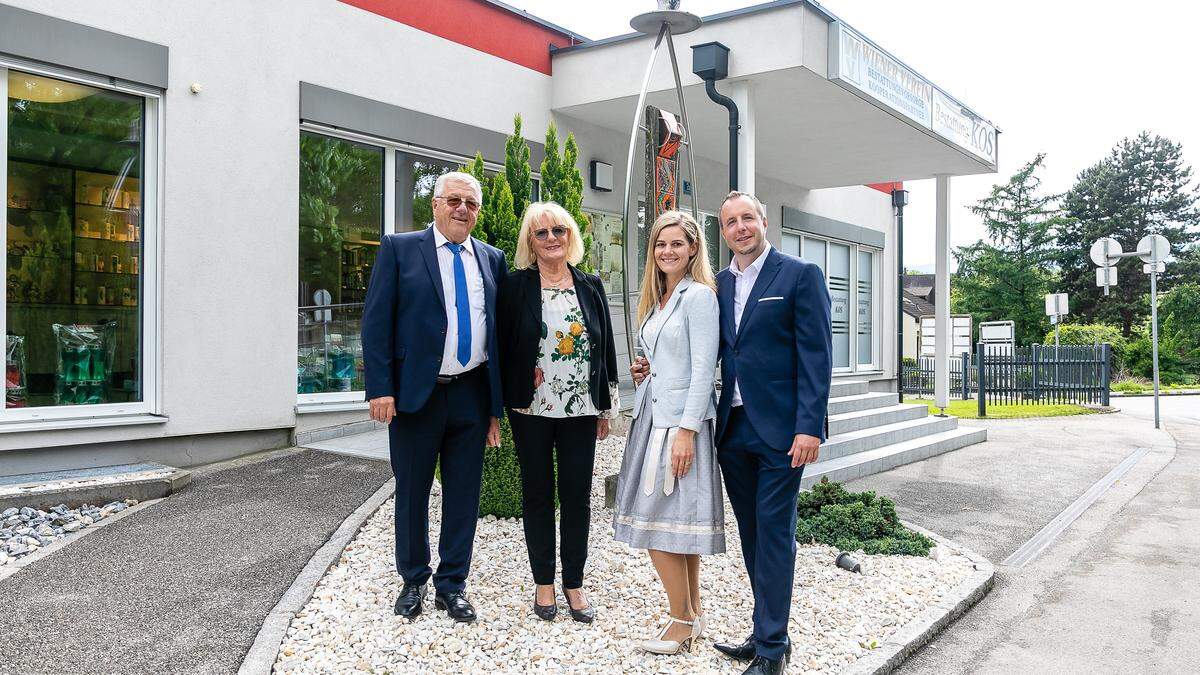 Das Ehepaar Josef und Annemarie Kos mit Schwiegertochter Sabrina Broman und Sohn Andreas Kos