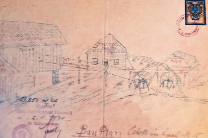 Behördlich genehmigter Plan der Patekmühle aus dem Jahre 1930 
