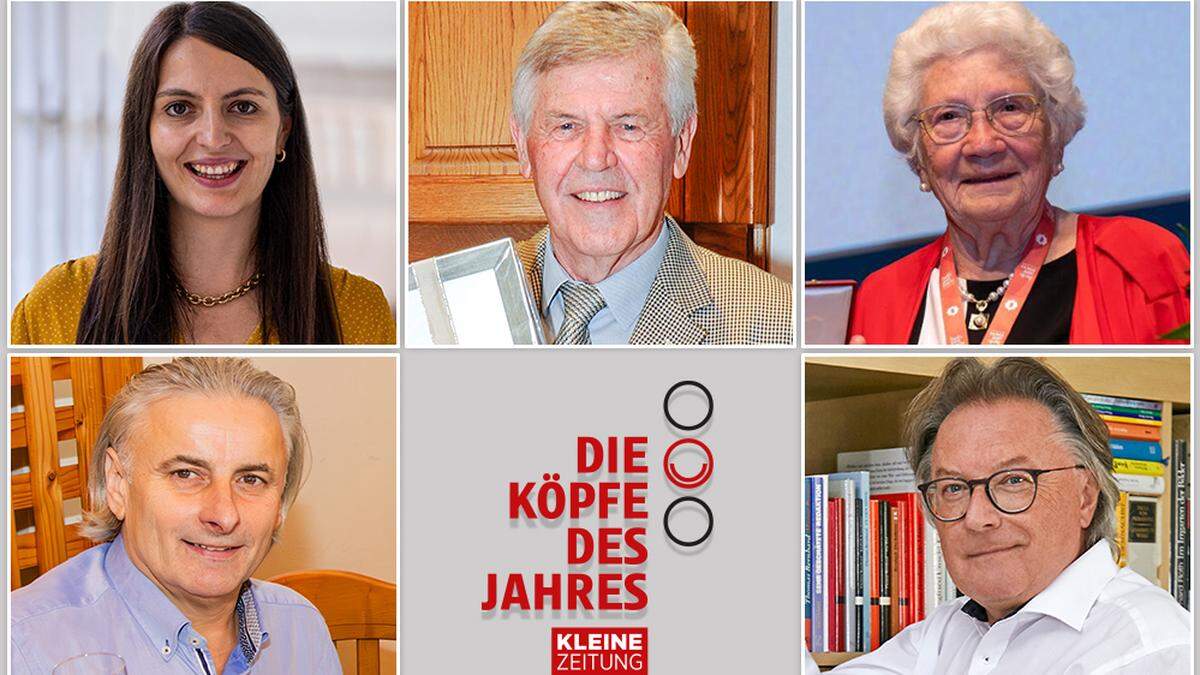 Die Nominierten: Robert Paulitsch, Lisa Pulsinger, Franz Starz, Gottfrieda Lamprecht, Janko Ferk (von links unten im Uhrzeigersinn)