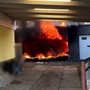 Die Garage stand in Vollbrand 