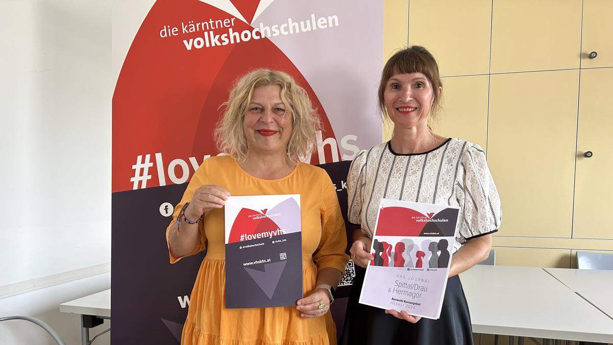 Beate Gfrerer und Elisabeth Lasser präsentierten das Herbstprogramm