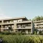 Die Visualisierung der Wohnanlage in Lieseregg