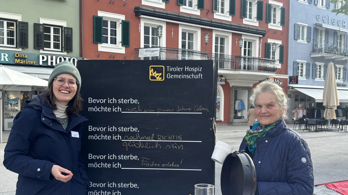Die Aktion „bevor ich sterbe, möchte ich …“ fand besonders großen Anklang