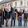 Günther Schreibmaier, Raphaela Ploner, Daniel Lusser und Sophie und Julian Schellander