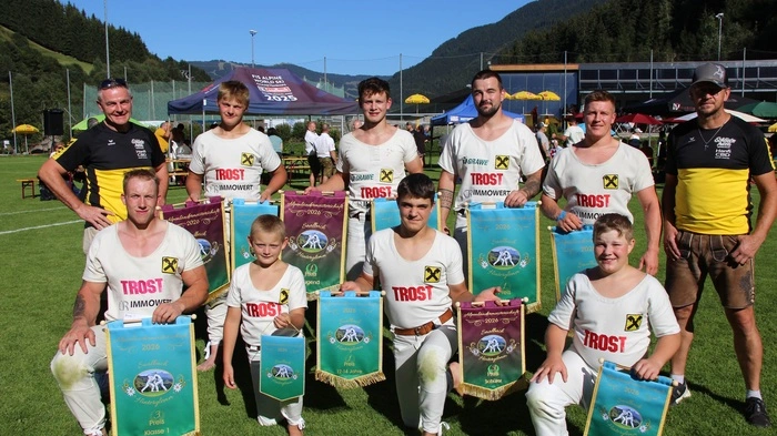 Ein Gruppenfoto der Sportler