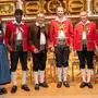 vlnr.: Katharina Rauter, Samuel Lexer, Gerald Kubin (Kapellmeister) Christian Guggenberger (Obmann), Johann Wurzer, Marlen Obernosterer