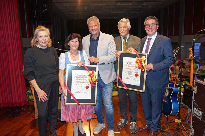 Vizebürgermeisterin Angelika Hinteregger, Johanna Glanznig, Bürgermeister Gerhard Köfer, Werner Steindl und Stadtrat Christoph Staudacher 