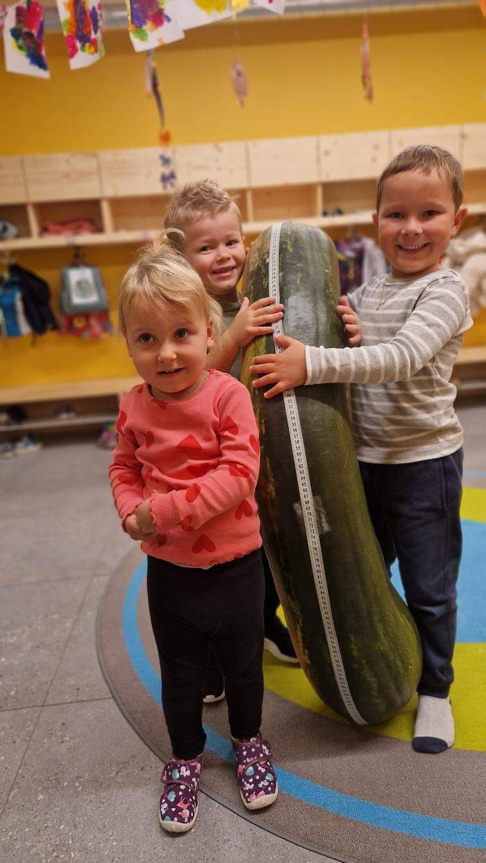 Die Kinder konnten mit dem Gewinner-Kürbis und ihrem grünen Daumen überzeugen