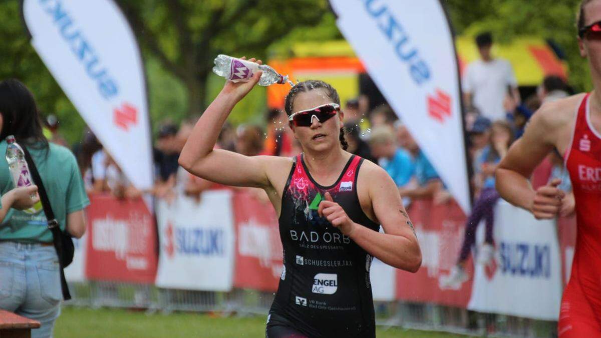 Die Osttiroler Triathletin Theresa Moser beim Bundesligawettkampf in Kraichgau