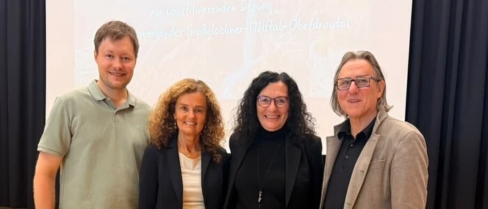 Daniel Stocker, Gerhild Hartweger, Paula Müllmann und Erhard Trojer