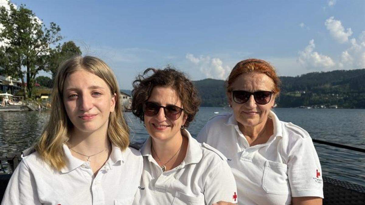 Drei Generationen im Ehrenamt: Tochter Prisca mit ihrer Mutter Katharina Pravits und Oma Margarete Cipek