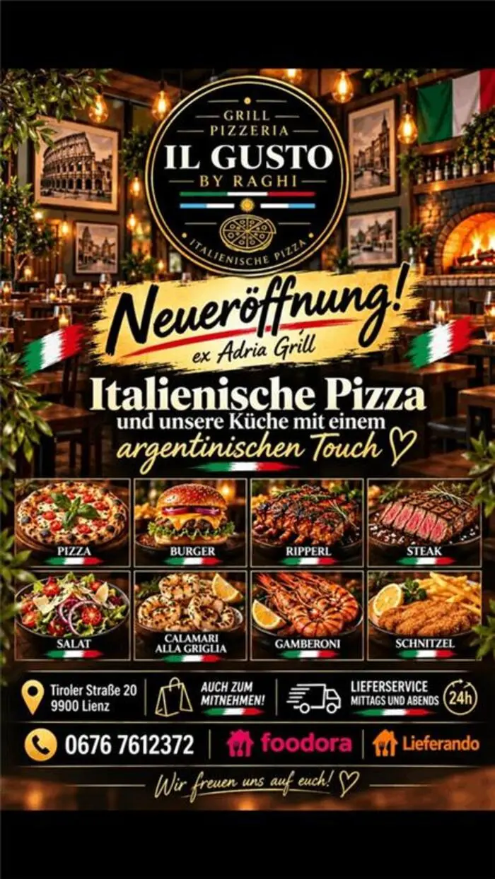 Italienische Pizzen und Speisen mit argentinischem Touch werden ab 9. Oktober in Lienz angeboten