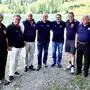 Zufriedene IPA-Präsidenten: Paolo Socol, Domenico Giannieri, Diego Dipol, Martin Hoffmann, Diego Trolese, Wolfgang Grabutsch, Elvio Polini und Hotelier Martin Waldner