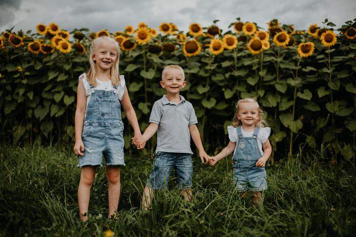 Bei Familienfotos lässt Gastinger die Kinder sich frei bewegen