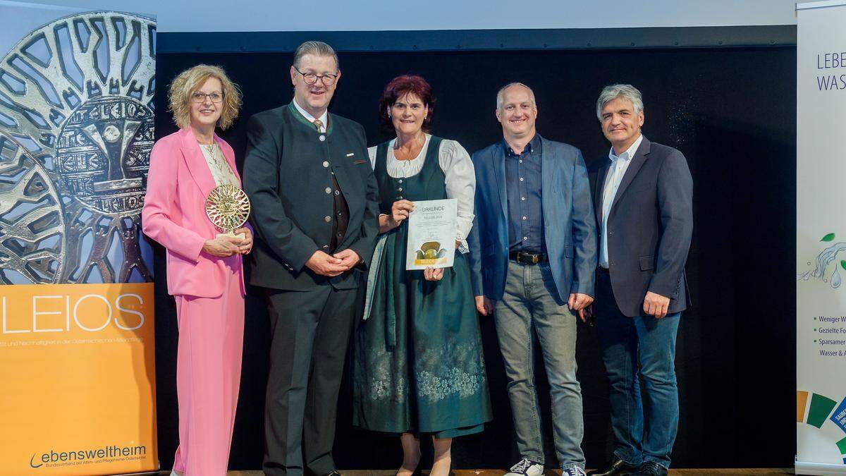 Daniela Meier, Präsident Jakob Kabas, Anna Maria Klaunzer, Christian Wimber und Franz Webhofer