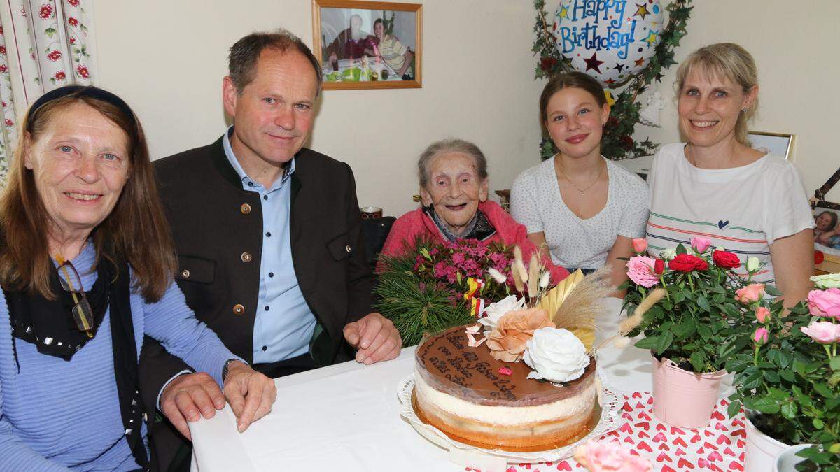 Renate Schmid, Peter Suntinger, Luise Kramser, Sophie und Christina Schmid