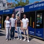 Das Projektteam: Selina Grohmann, Philipp Loppauer, Riccarda Steiner und Martin Seidel