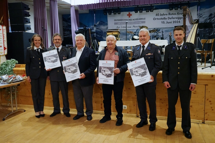 Valentina Erlsbacher, Ottokar Widemair, Gerhard Passler, Ludwig Prast, Egon Kleinlercher und Marzell Veiter