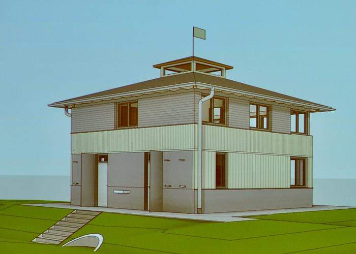So sieht der Entwurf von Architekt Herwig Ronacher für das neue Mehrzweckgebäude aus