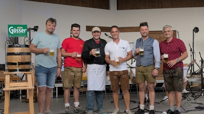 Alois Neumair, Lukas Tiefnig, Seppi Tiefnig, Michael Schneeberger, Bernhard Webhofer und Franz Webhofer