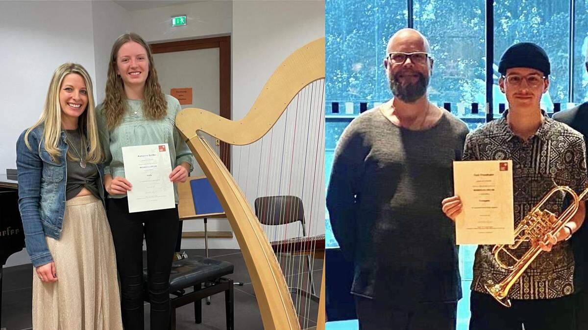 Katharina Senfter und Toni Fronthaler machten das Diplom mit Auszeichnung