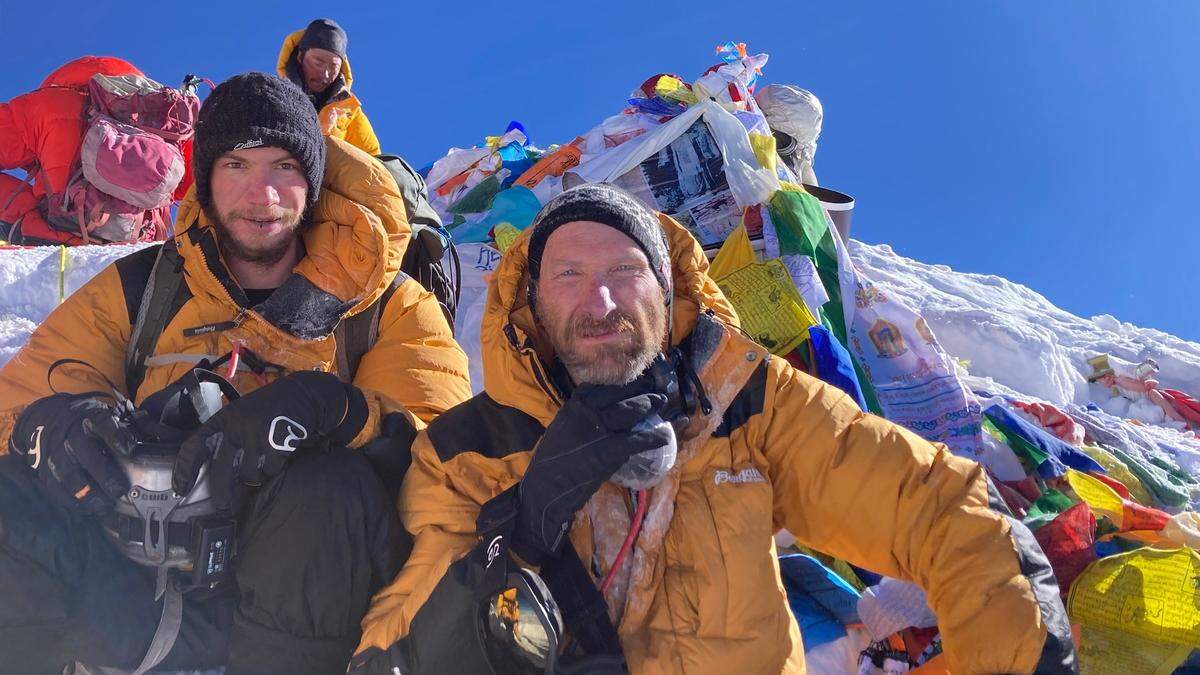 Erich und Gernot Walder auf dem Mount Everest