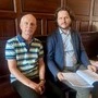 Rechtsanwalt Paolo Caneppele mit Walter Bergmann. „Er und seine Mutter waren ein Herz und eine Seele.“