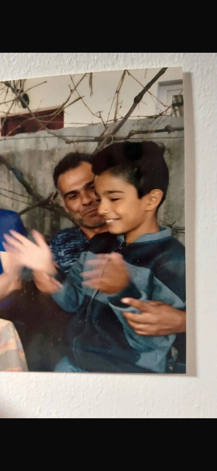 Marsel als Kind mit seinem Vater