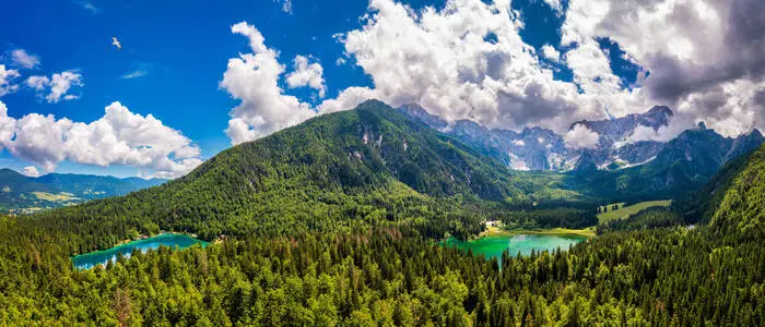 Die Laghi di Fusine bei Tarvis sind ein beliebtes Ausflugsziel und Ausgangspunkt für Wanderungen