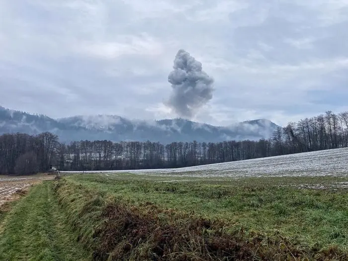 Die Rauchsäule war kilometerweit zu sehen