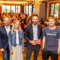 Kleine-Zeitung-Geschäftsleiter Oliver Bergauer, Snowboarderin Sabine Schöffmann, Chefredakteur Wolfgang Fercher und Ex-Fußballprofi Martin Hinteregger