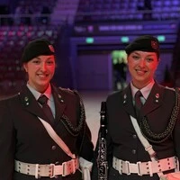 Sandra und Anika Wigoschnig beim Militärmusikfestival in Salzburg