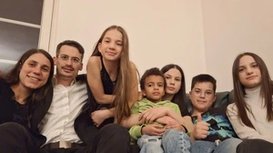 Familie Reisinger: Damaris, Max, Eila, Joshua, Elsa, Silas und Emila (von links)