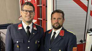 Sieghard Natmeßnig und Thomas Puschitz (von links) sind das neue Führungsduo der Feuerwehr Waiern 