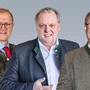 Erich Stampfer, Martin Treffner und Georg Kavalar (von links) stehen ihren Gemeinden seit zehn Jahren als Bürgermeister vor