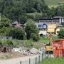 Eine Baustelle in einem Dorf 