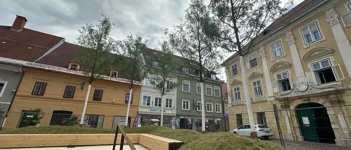 Der Pop-Up-Park, der sich in St. Veit entfaltet.