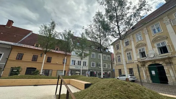 Der Pop-Up-Park, der sich in St. Veit entfaltet.