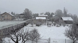 Wintergruß am Mittwochmorgen in Maria Rain